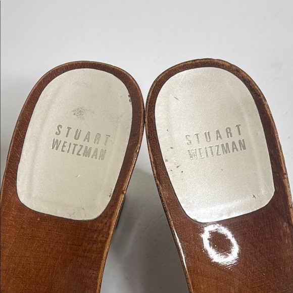 Stuart Weitzman Wood Sole Cream Shells Beads Y2K Beach Resortwear Spain Sandals - Picture 11 of 11